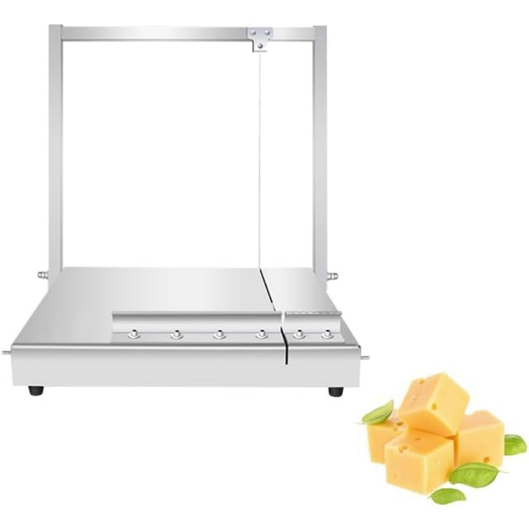 Preparazione delle fette con una guida di appoggio con corpo in acciaio inox e con impugnatura