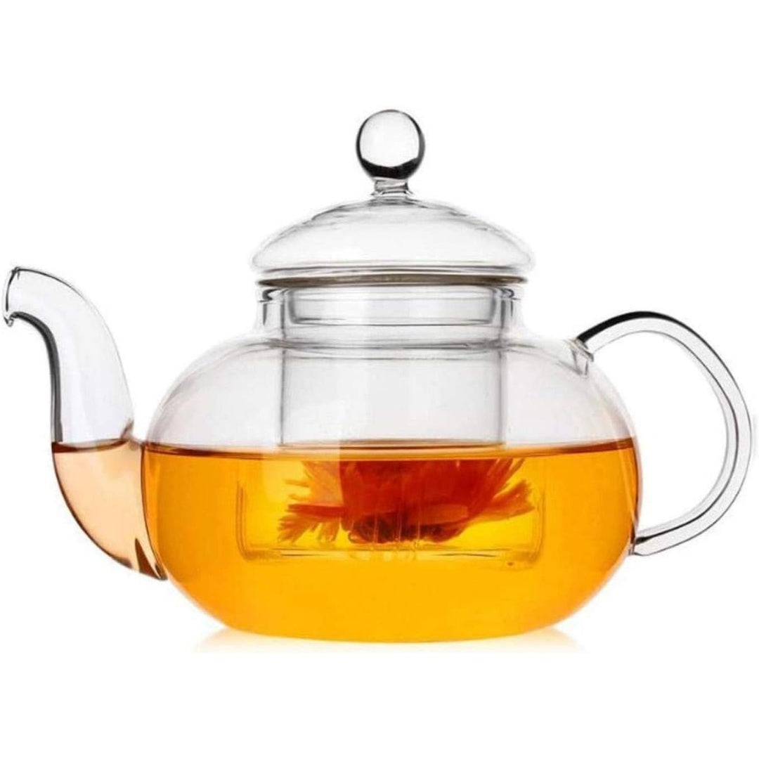 Infusi serviti da un recipiente con manico di colore arancione e con elementi rimovibili